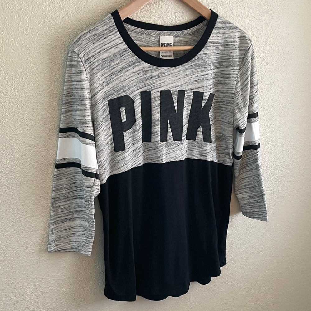 Victoria’s Secret PINK 3/4 sleeve jersey knit top | size small